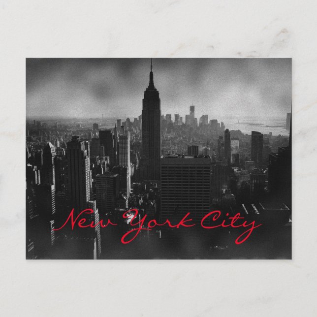 Carte Postale Noir et blanc New York City (Devant)