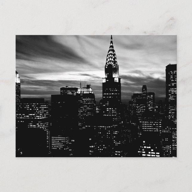 Carte Postale Noir et blanc New York City Midtown (Devant)