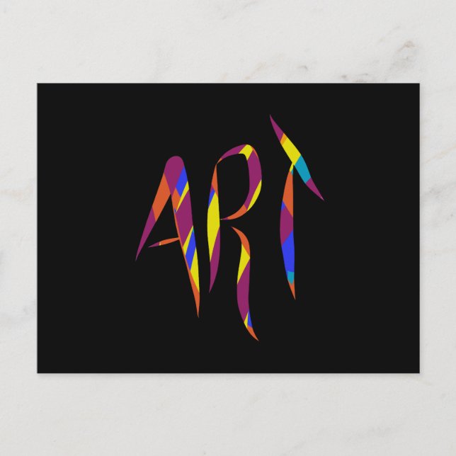 Carte Postale Noir et coloré C'est de l'art, maman. (Devant)