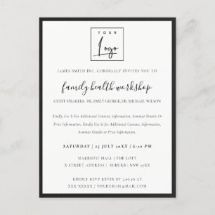 CARTE POSTALE NOIR & SOIE BLANCHE VOTRE ATELIER DE LOGO GALA ÉVÉ