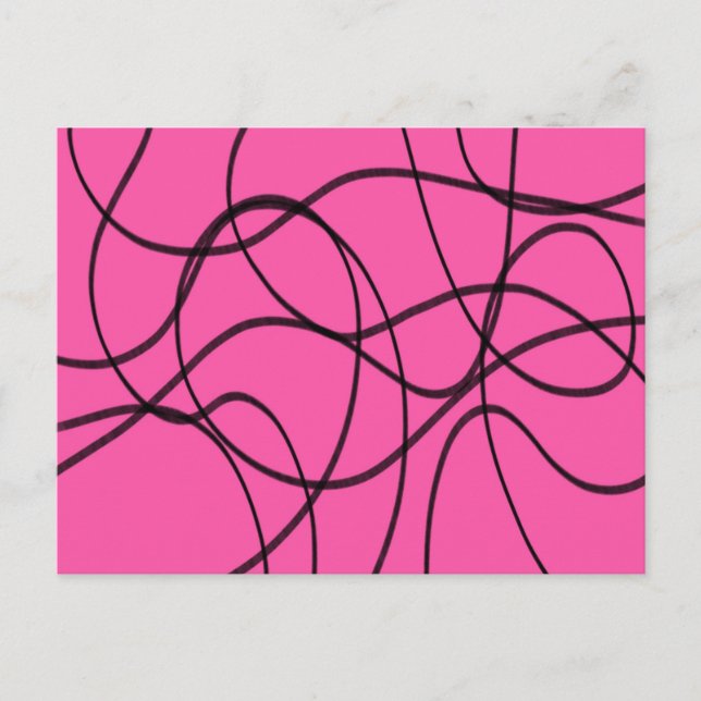 Carte Postale Noir sur le ruban rose (Devant)