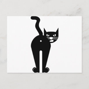 Carte Postale Noir trou de cul de chat