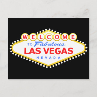 Carte postale noire de Las Vegas