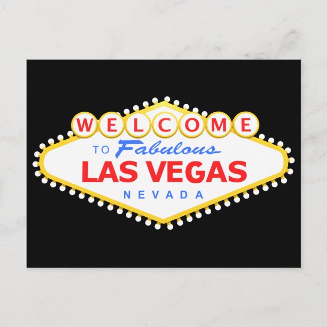 Carte postale noire de Las Vegas (Devant)