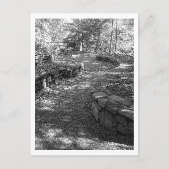 Carte postale noire et blanche (Devant)