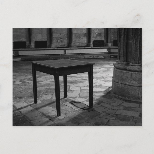 Carte postale noire et blanche de photographie de (Devant)