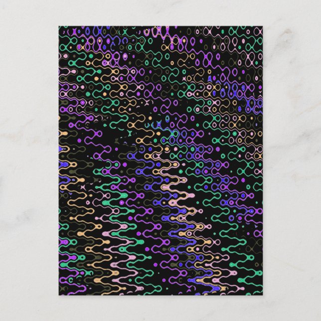 carte postale noire ziggyzag (Devant)