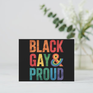 Carte Postale Noirs gays et fiers LGBTQ Noirs queers