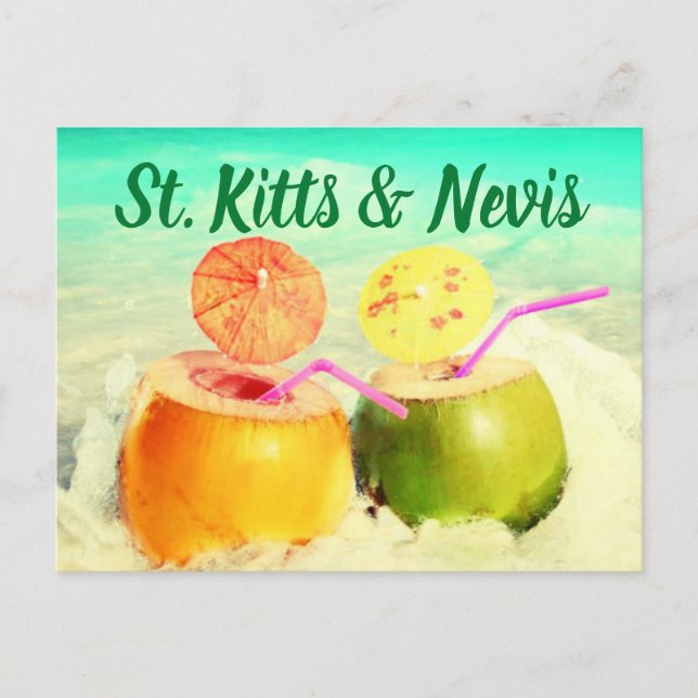 Carte Postale Noix de coco St Kitts & Nevis (Devant)