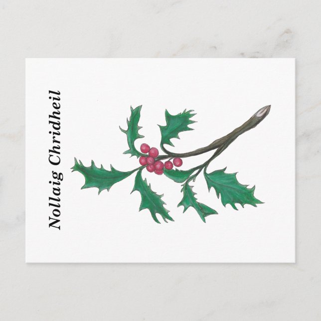 Carte Postale Nollaig Chridheil (Joyeux Noël en gaélique) (Devant)