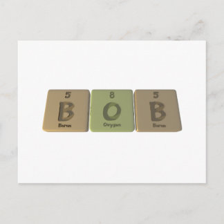 Carte Postale Nom-Bob-B-o-b-boRe-oxygène-Bore
