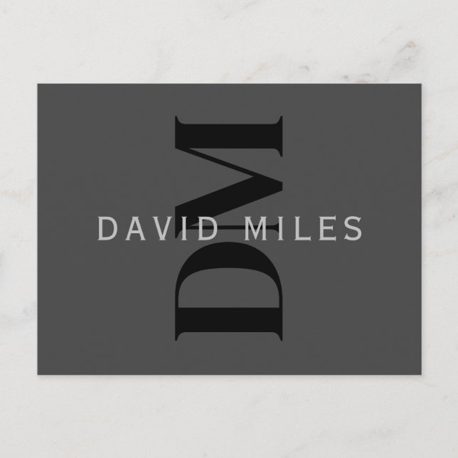 Carte Postale Nom commercial modifiable (ou tout autre texte) Gr (Devant)