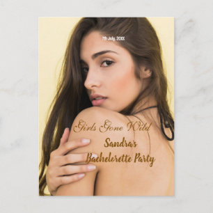 Carte Postale nom de fête de bachelorette girls gone wild photo