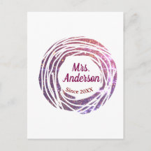 nom de Mme rose bordeaux bordure depuis année mari