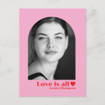 Nom de photo personnalisé amour minimaliste rose r