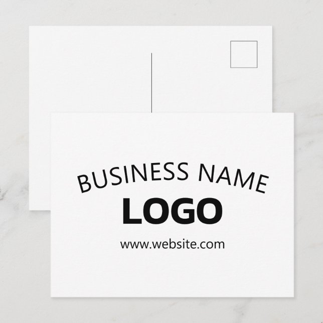Carte Postale Nom d'entreprise modifiable, site Web et logo télé (Devant / Derrière)