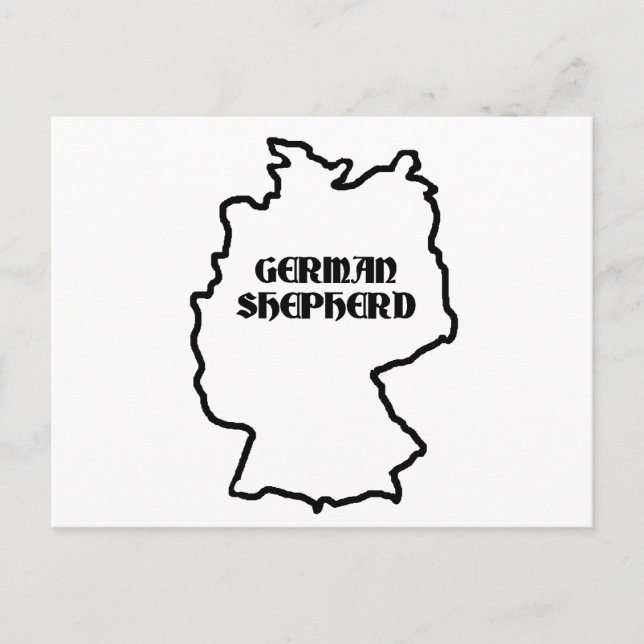 Carte Postale nom du berger allemand à l'origine (Devant)