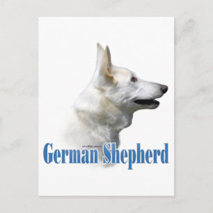 Carte Postale Nom du berger allemand blanc
