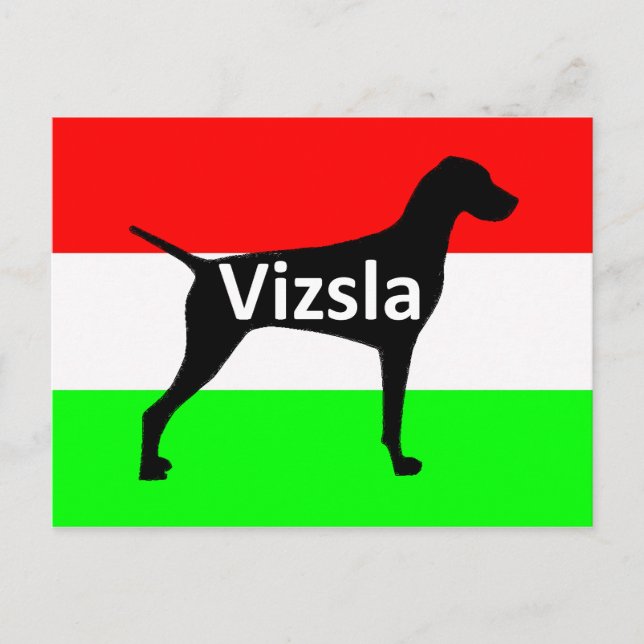 Carte Postale nom du silo vizsla sur Hungary-Flag.png (Devant)