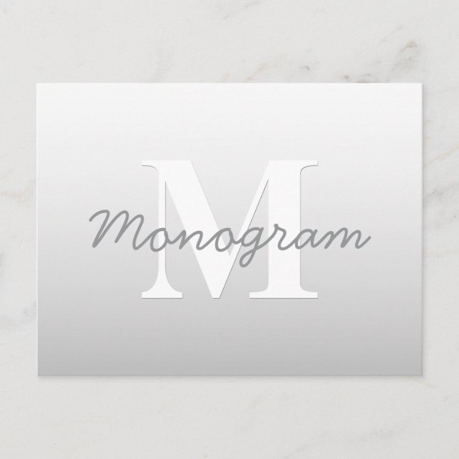 Carte Postale Nom en écriture cursive ou autre texte avec monogr (Devant)