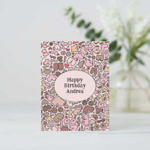 Carte Postale Nom humour neutre motif mammaire