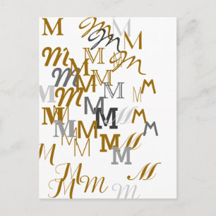 Carte Postale Nom initial du motif