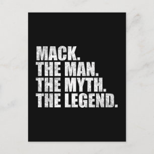 Carte Postale Nom Mack, Mack L'Homme Le Mythe La Légende