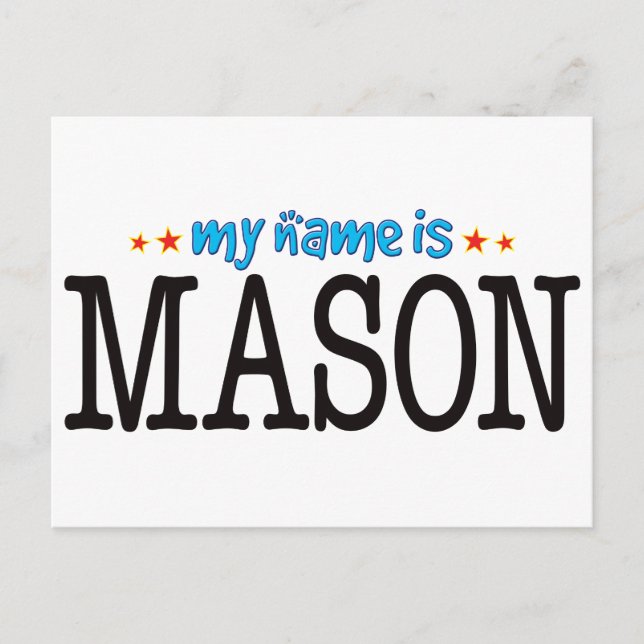 Carte Postale Nom Mason (Devant)