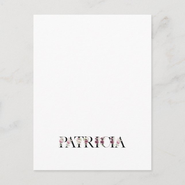 Carte Postale Nom Patricia (Devant)