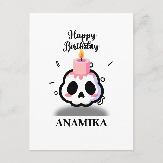 Carte Postale Nom personnalisé Anniversaire (Devant)