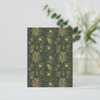 Nom personnalisé motif floral doré