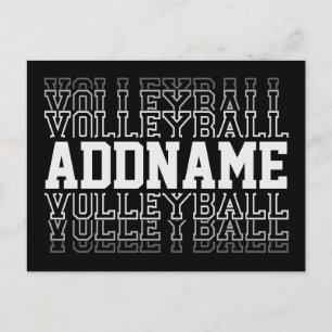 Carte Postale NOM PERSONNALISÉ Vanisant Volleyball Logo Joueur d