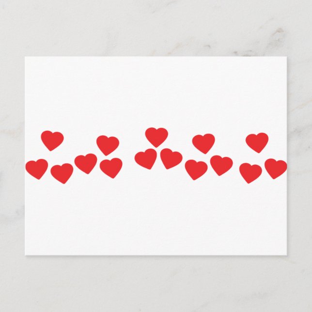 Carte Postale nombre de coeurs en ligne icône (Devant)