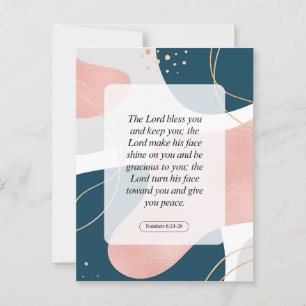 Carte Postale Nombres 6:24-26 Que le Seigneur vous bénisse et vo
