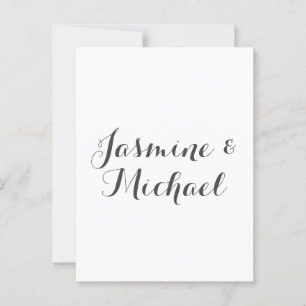 Carte Postale Noms de couples en calligraphie chic adorables