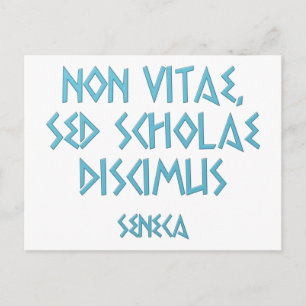Carte Postale Non vitae sed discimus Seneca