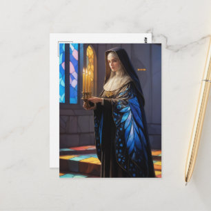 Carte Postale Nonne Papillon