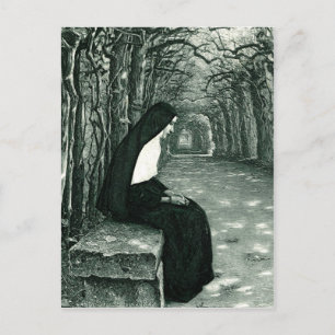 Carte Postale nonne solitaire