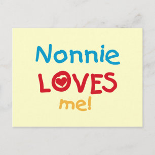 Carte Postale Nonnie aime moi t-shirts et cadeaux