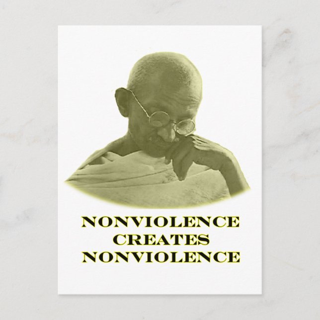 Carte Postale Nonviolence Jaune Gibney Le MUSÉE Zazzle (Devant)