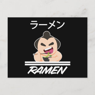 Carte Postale Noodles Sumo Wrestler Anime Manga Fun Japon Otaku