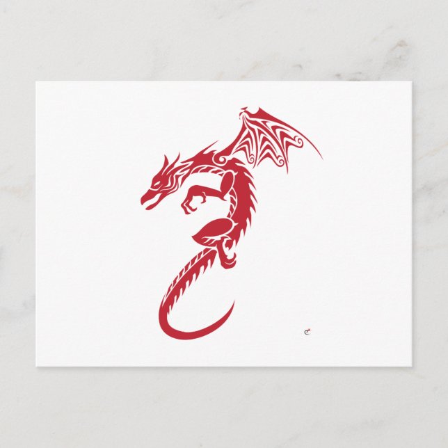 Carte Postale Norbert le Dragon Rouge (Devant)