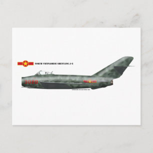 Carte Postale Nord-Vietnamien Shenyang J-5 (MiG-17)