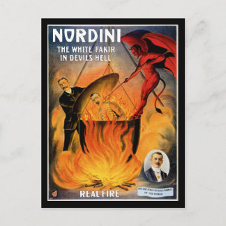 Carte Postale Nordini ~ Le Fakir blanc dans l'enfer du diable