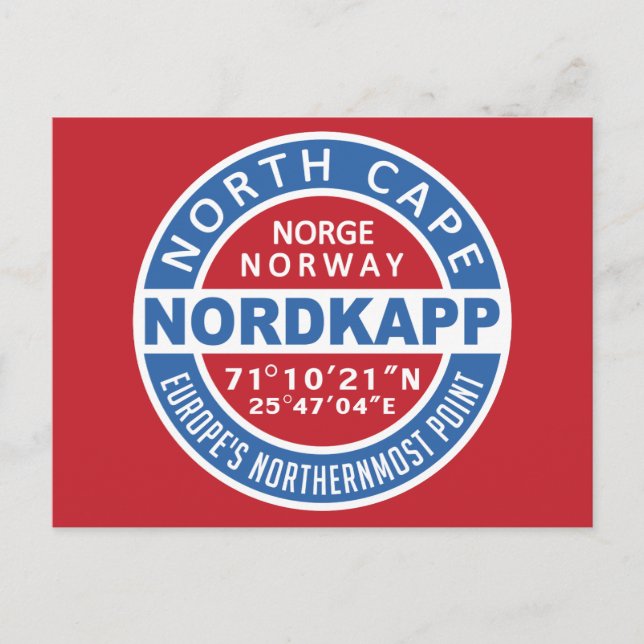 Carte postale NORDKAPP Norvège (Devant)