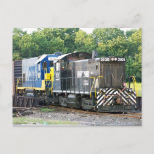 Carte Postale Norfolk Southern SW-1001 2105 & CSX 1537