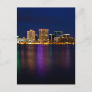 Carte Postale Norfolk Virginia Skyline at Night