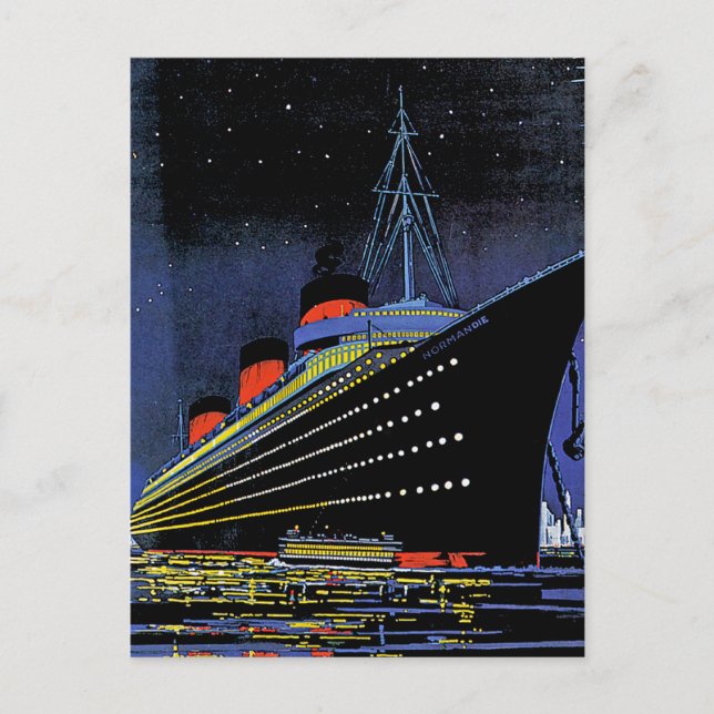 Carte Postale Normandie à la nuit (Devant)