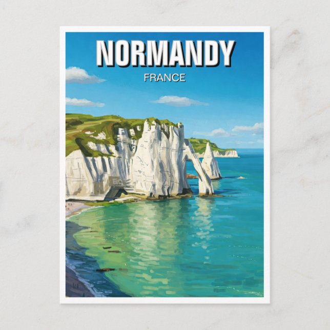Carte Postale Normandie France Étretat Cliffs (Devant)
