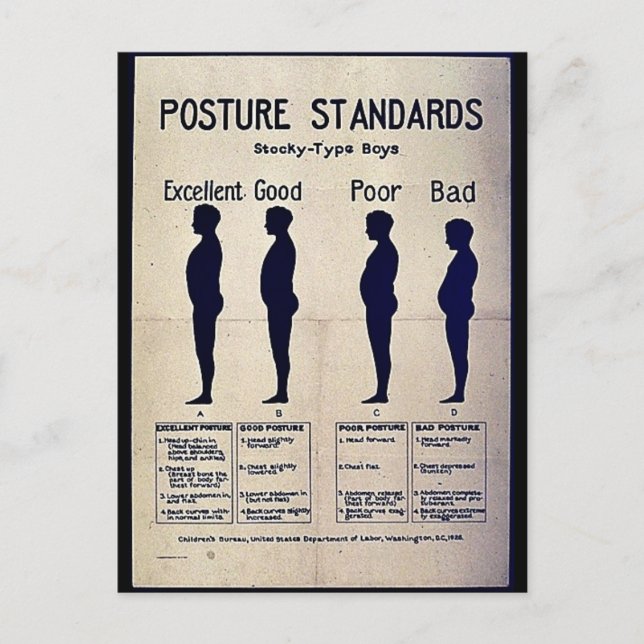 Carte Postale Normes de posture (Devant)